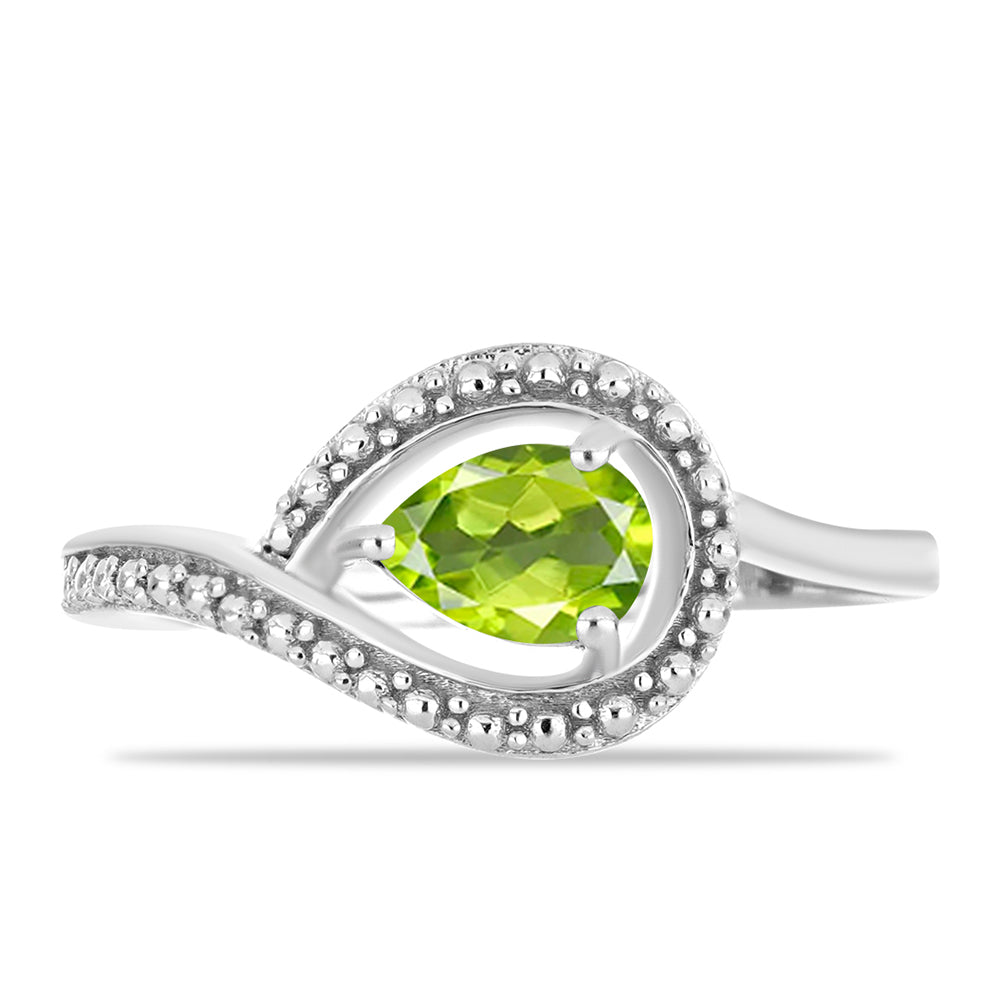 Anillo de Plata con Peridoto de Changbai 2 