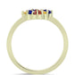 Anillo de Plata Bañada en Oro con Zafiro Arco Iris Rosebery