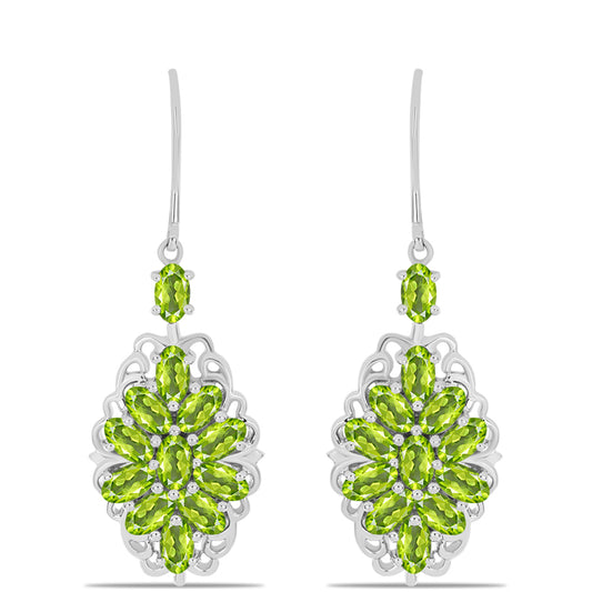 Pendientes de Plata con Peridoto de Changbai