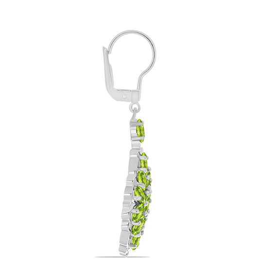 Pendientes de Plata con Peridoto de Changbai