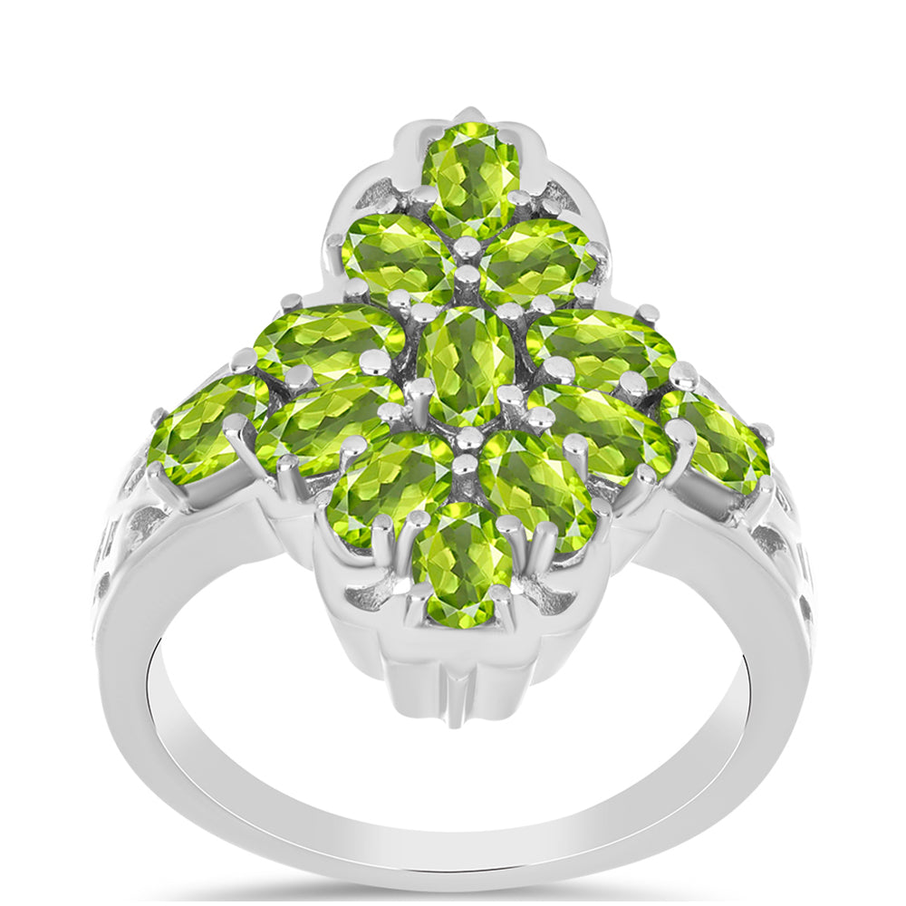 Anillo de Plata con Peridoto de Changbai 3 