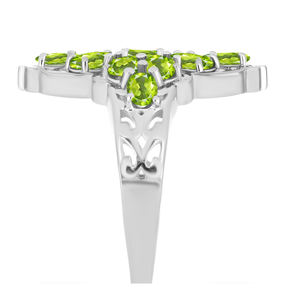 Anillo de Plata con Peridoto de Changbai