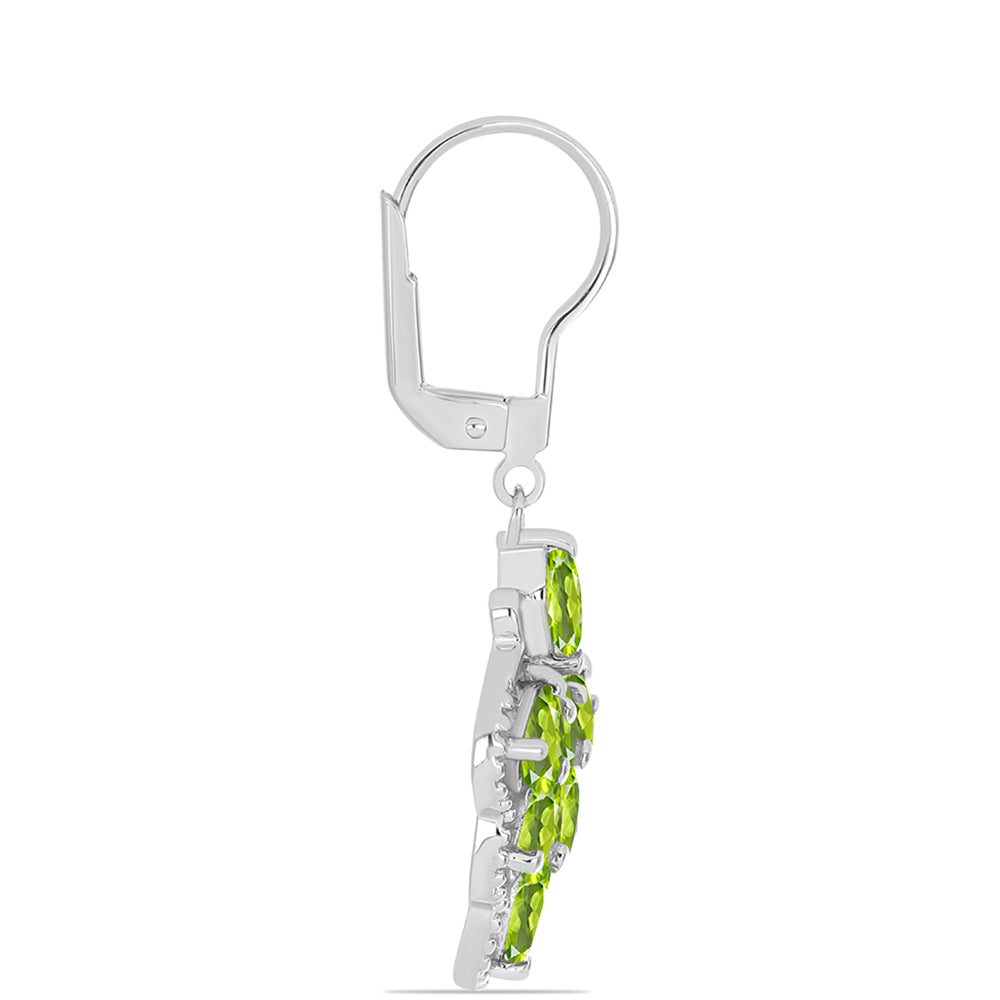 Pendientes de Plata con Peridoto de Changbai 2 