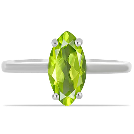 Anillo de Plata con Peridoto de Changbai