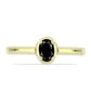 Anillo de Plata Bañada en Oro con Ónix negro de Suwar