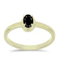 Anillo de Plata Bañada en Oro con Ónix negro de Suwar