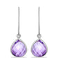 Pendientes de Plata con Amatista Rosa de Francia