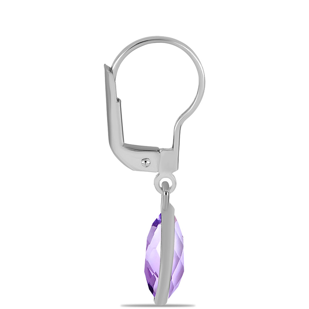 Pendientes de Plata con Amatista Rosa de Francia 2 