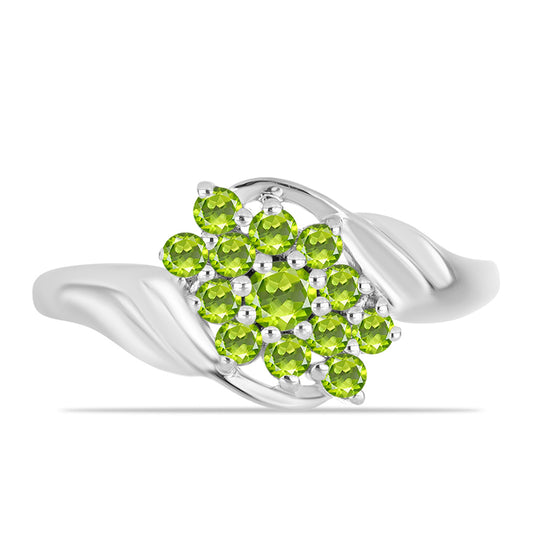 Anillo de Plata con Peridoto de Changbai