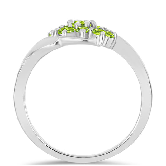 Anillo de Plata con Peridoto de Changbai