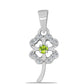 Colgante de Plata con Peridoto de Changbai y Topacio Blanco