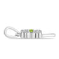 Colgante de Plata con Peridoto de Changbai y Topacio Blanco