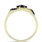 Anillo de Plata Bañada en Oro con Ónix negro de Suwar
