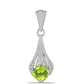 Colgante de Plata con Peridoto de Changbai y Topacio Blanco