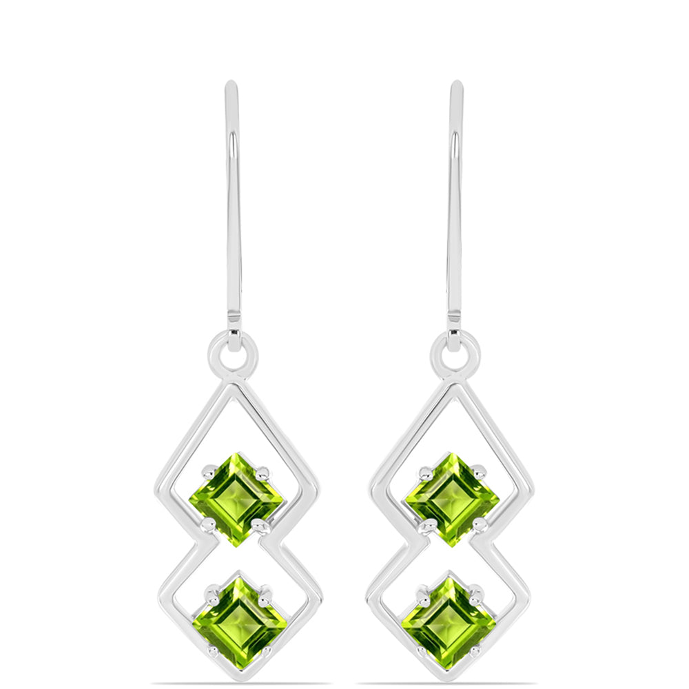 Pendientes de Plata con Peridoto de Changbai 1 