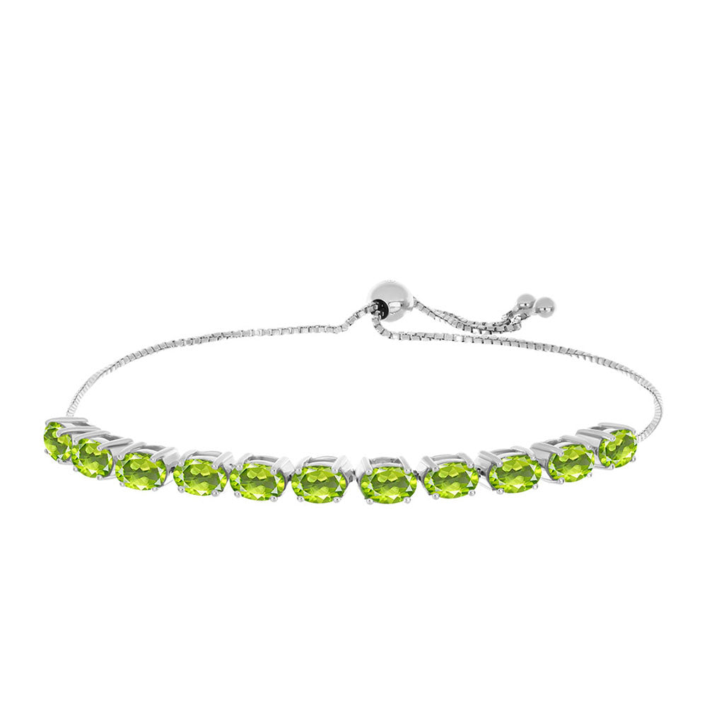 Pulsera de Plata con Peridoto de Changbai 1 