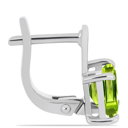 Pendientes de Plata con Peridoto de Changbai