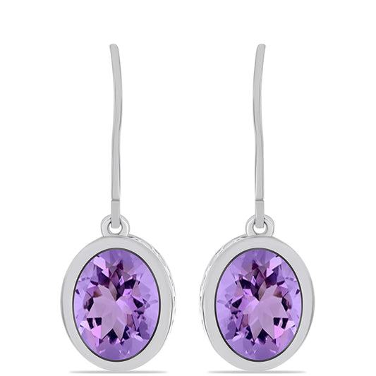Pendientes de Plata con Amatista Rosa de Francia
