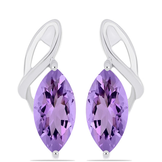Pendientes de Plata con Amatista Rosa de Francia