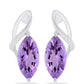 Pendientes de Plata con Amatista Rosa de Francia