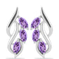 Pendientes de Plata con Amatista Rosa de Francia