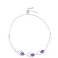 Pulsera de Plata con Amatista Rosa de Francia y Topacio Blanco