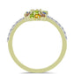 Anillo de Plata Bañada en Oro con Zafiro Arco Iris Rosebery y Topacio Blanco