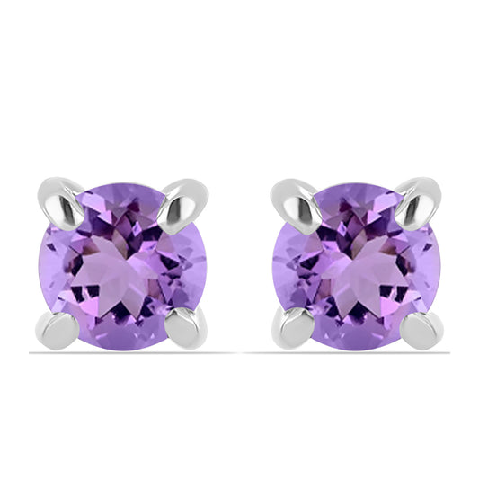 Pendientes de Plata con Amatista Rosa de Francia