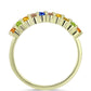 Anillo de Plata Bañada en Oro con Zafiro Arco Iris Rosebery