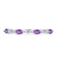 Anillo de Plata con Amatista Rosa de Francia y Topacio Blanco