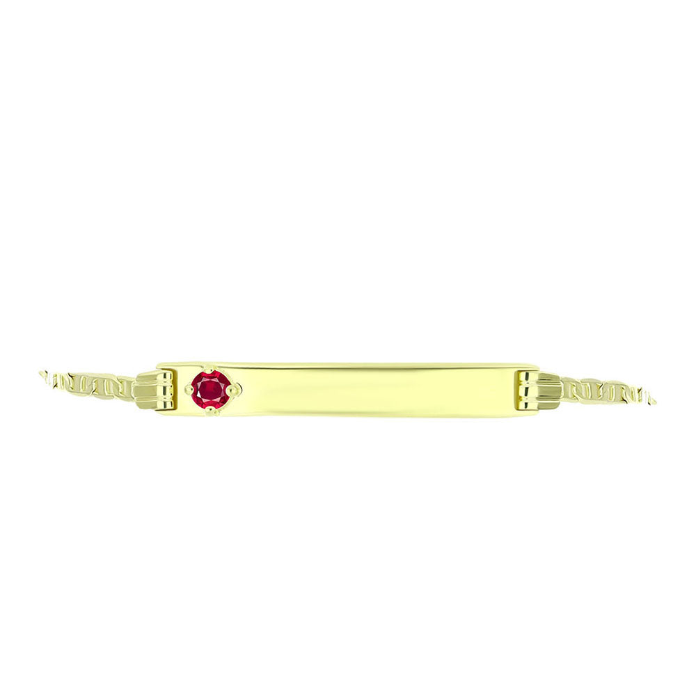 Pulsera de Plata Bañada en Oro con Rubí de Madagascar 2 