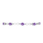 Pulsera de Plata con Amatista Rosa de Francia y Topacio Blanco