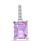 Colgante de Plata con Amatista Rosa de Francia y Topacio Blanco