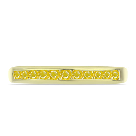 Anillo de Plata Bañada en Oro con Zafiro Amarillo Rosebery