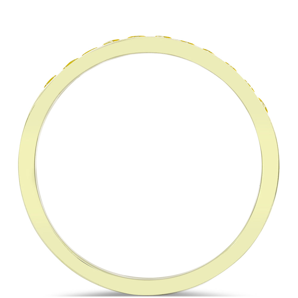 Anillo de Plata Bañada en Oro con Zafiro Amarillo Rosebery