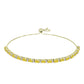 Pulsera de Plata Bañada en Oro con Zafiro Amarillo Rosebery y Topacio Blanco