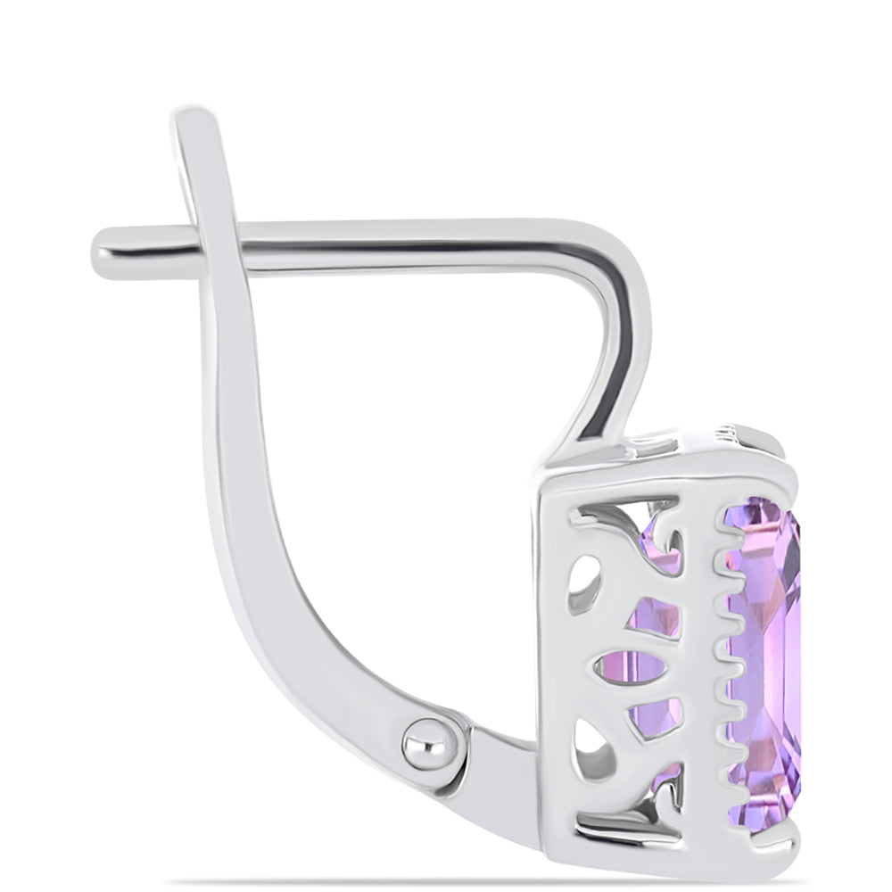 Pendientes de Plata con Amatista Rosa de Francia 2 