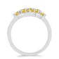 Anillo de Plata con Citrino de los Montes Urales y Topacio Blanco