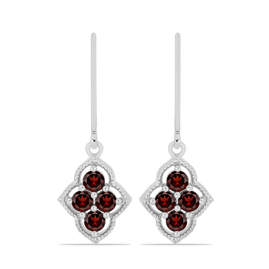 Pendientes de Plata con Granate Barton