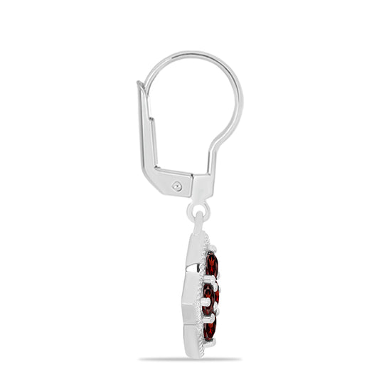 Pendientes de Plata con Granate Barton