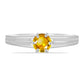 Anillo de Plata con Citrino de los Montes Urales