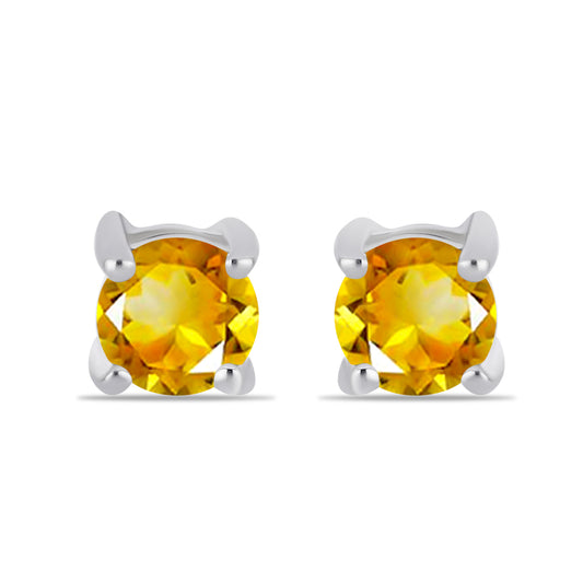 Pendientes de Plata con Citrino de los Montes Urales