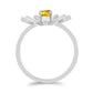 Anillo de Plata con Citrino de los Montes Urales