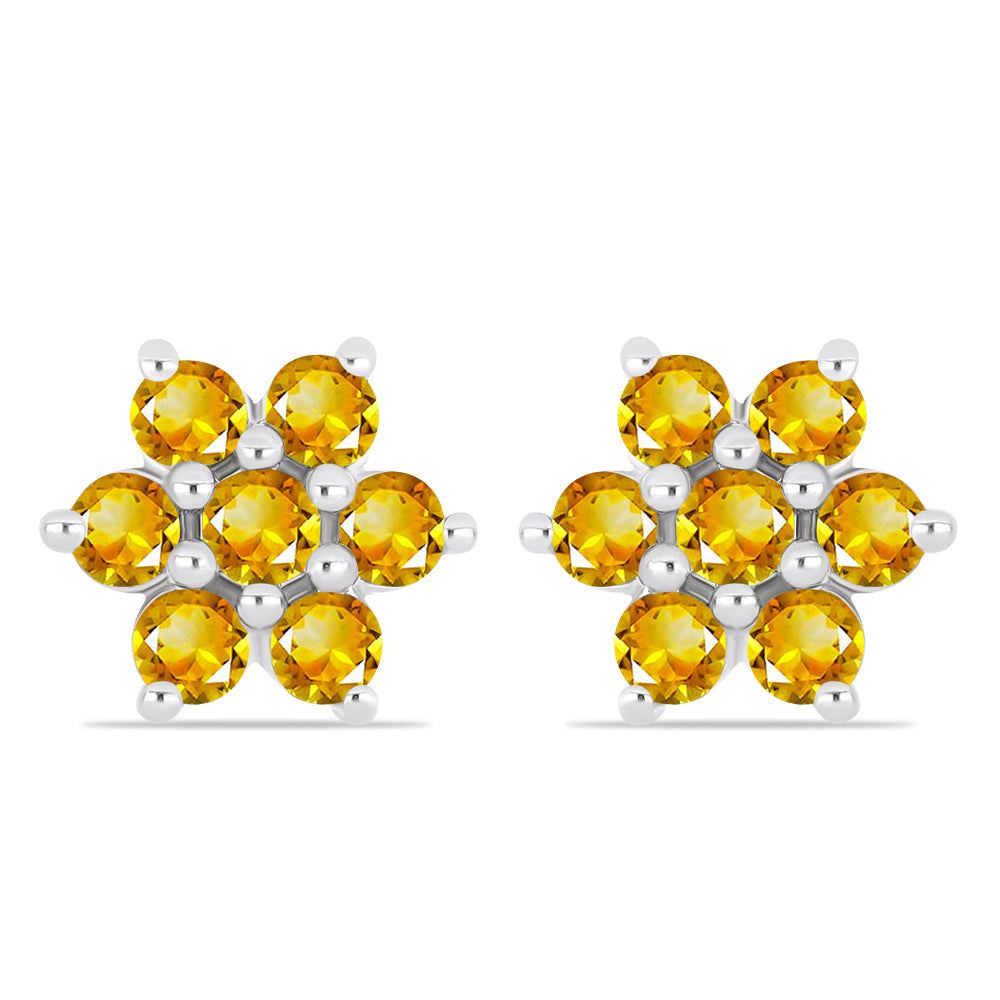 Pendientes de Plata con Citrino de los Montes Urales 1 