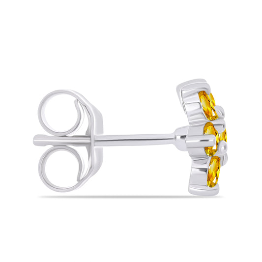 Pendientes de Plata con Citrino de los Montes Urales