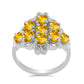 Anillo de Plata con Citrino de los Montes Urales