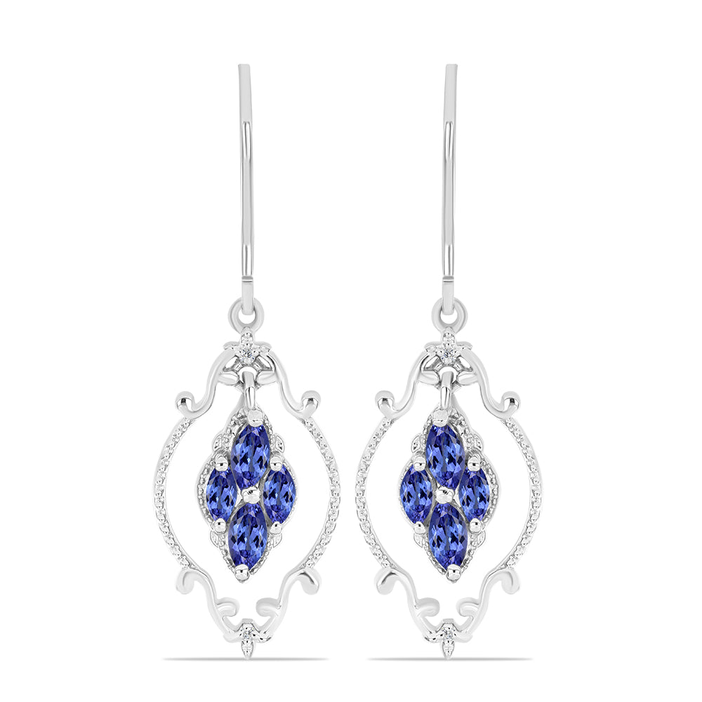 Pendientes de Plata con Tanzanita 1 