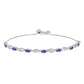 Pulsera de Plata con Tanzanita y Topacio Blanco