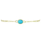 Pulsera de Plata Bañada en Oro con Turquesa Bella Durmiente