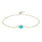 Pulsera de Plata Bañada en Oro con Turquesa Bella Durmiente